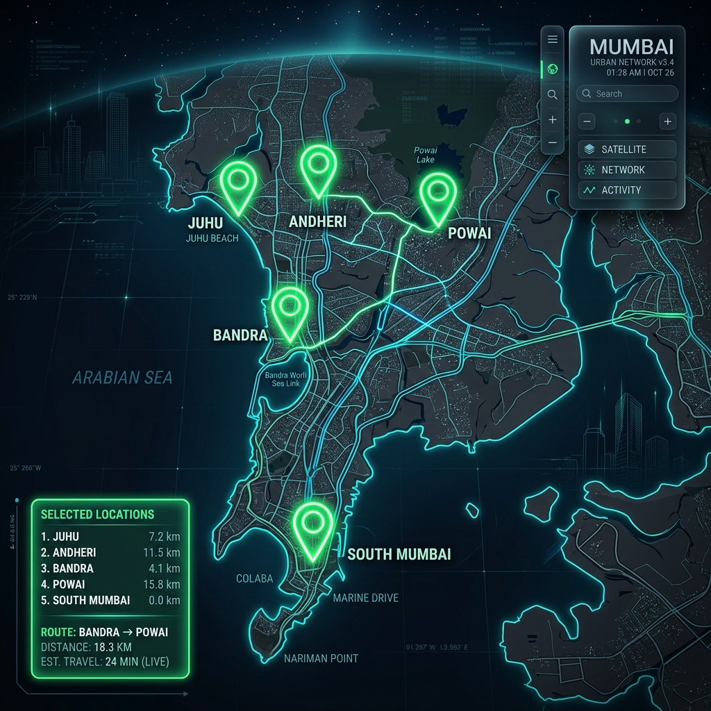 Express Vape Delivery Locations Map in Mumbai Bandra